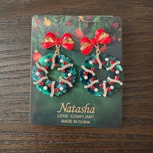 NEW Natasha Festive Wreath Earrings